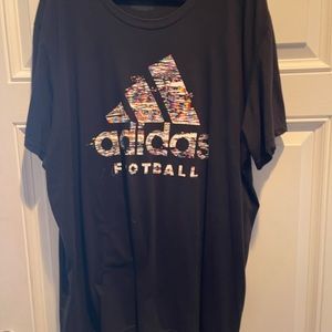 Black Adidas football 2X shirt
